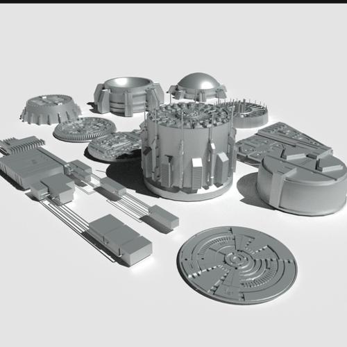 Round objects for sci-fi preview image